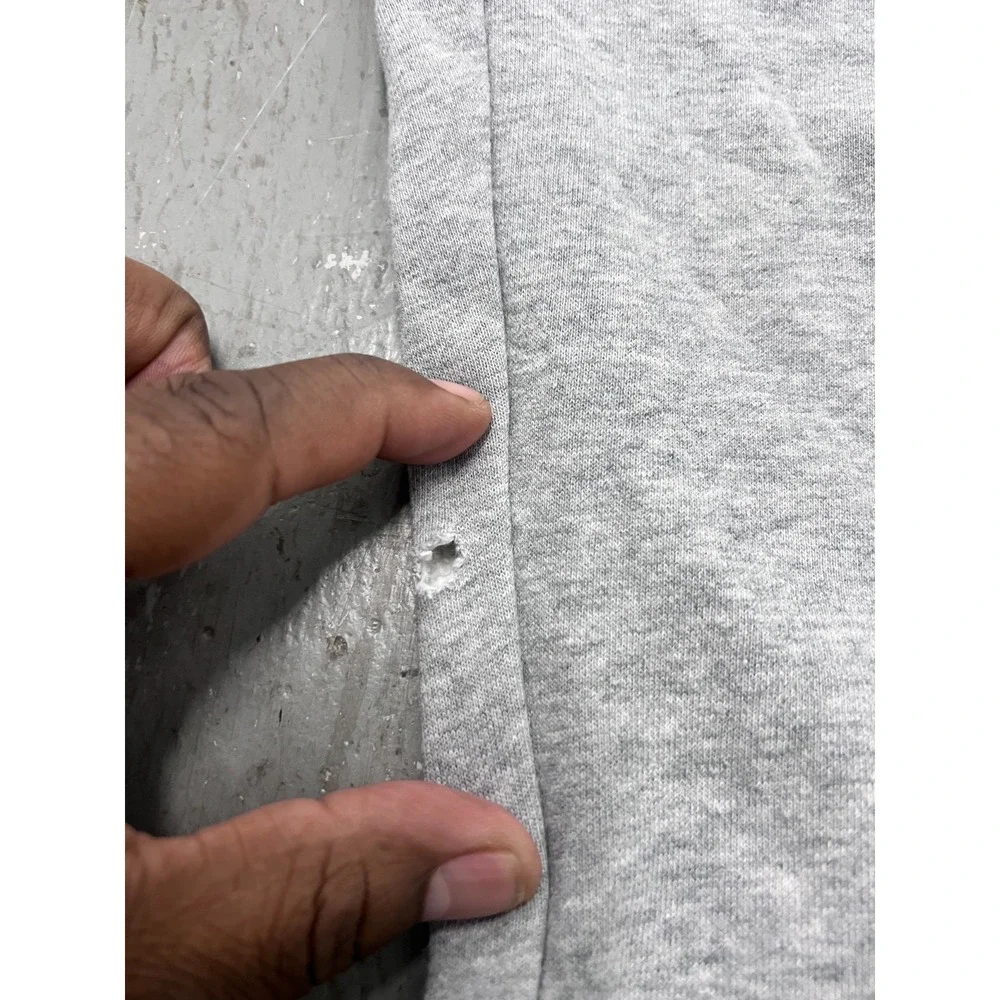 Nike Sweatpants Men's Large Heather‎ Gray Logo Fleece Lined Tapered Leg Running
